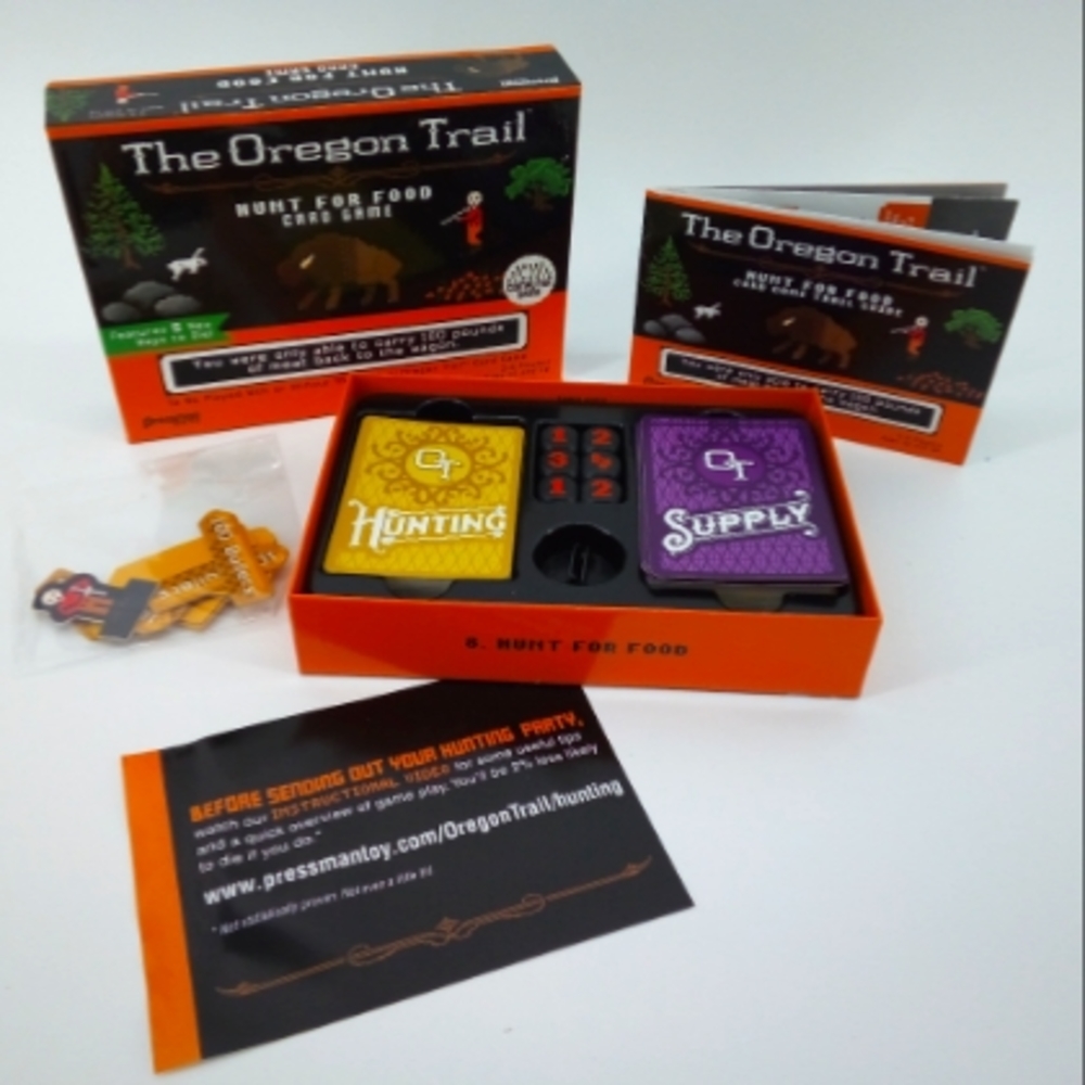 The Oregon Trail Hunt for Food Card Game based on Vintage Computer Game 12+ Comp